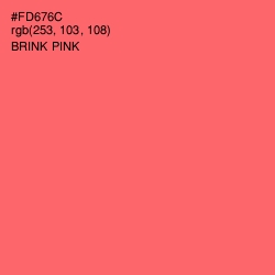 #FD676C - Brink Pink Color Image
